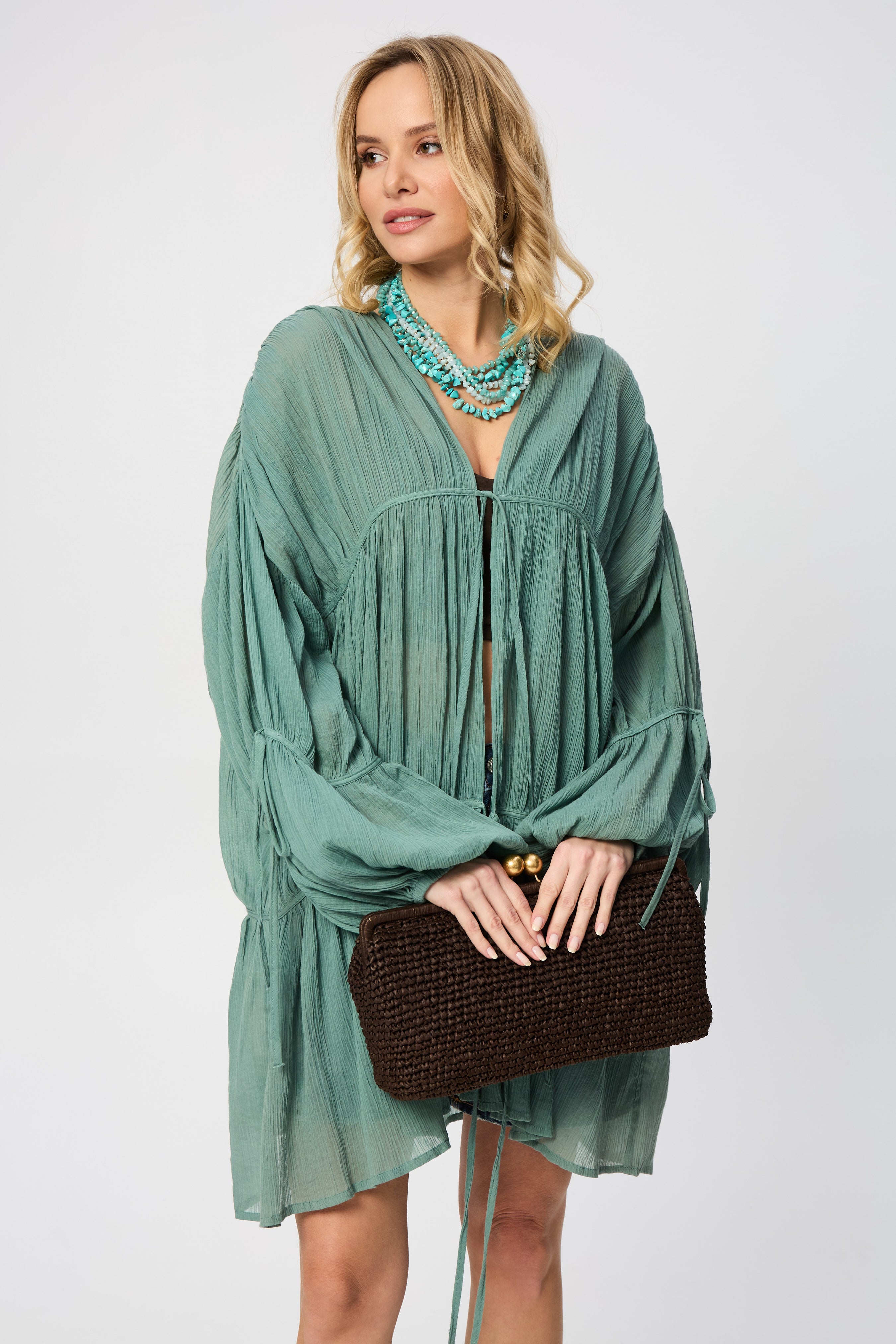 Coastal Breeze Kimono - Lightweight Floral Cover Up for Women | Beach Cover Up, Poolside Lounging, Summer Vacation Outfit