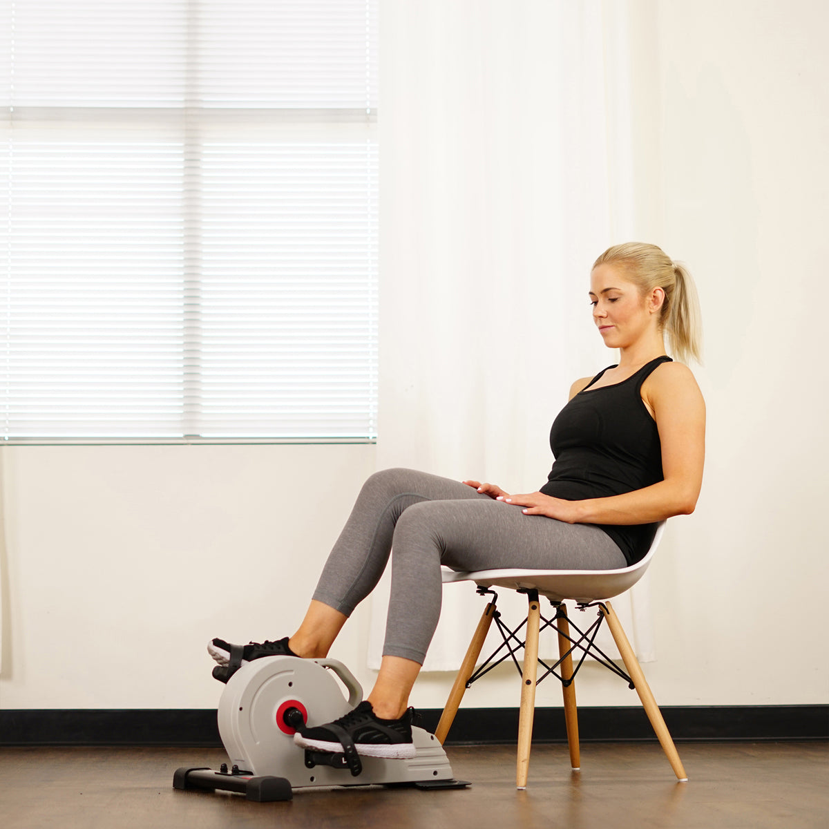 Under Desk Magnetic Cycle Pedals - Mini Exercise Bike for Office & Home Workouts - Compact Foot Pedal Exerciser for Legs & Arms While Sitting
