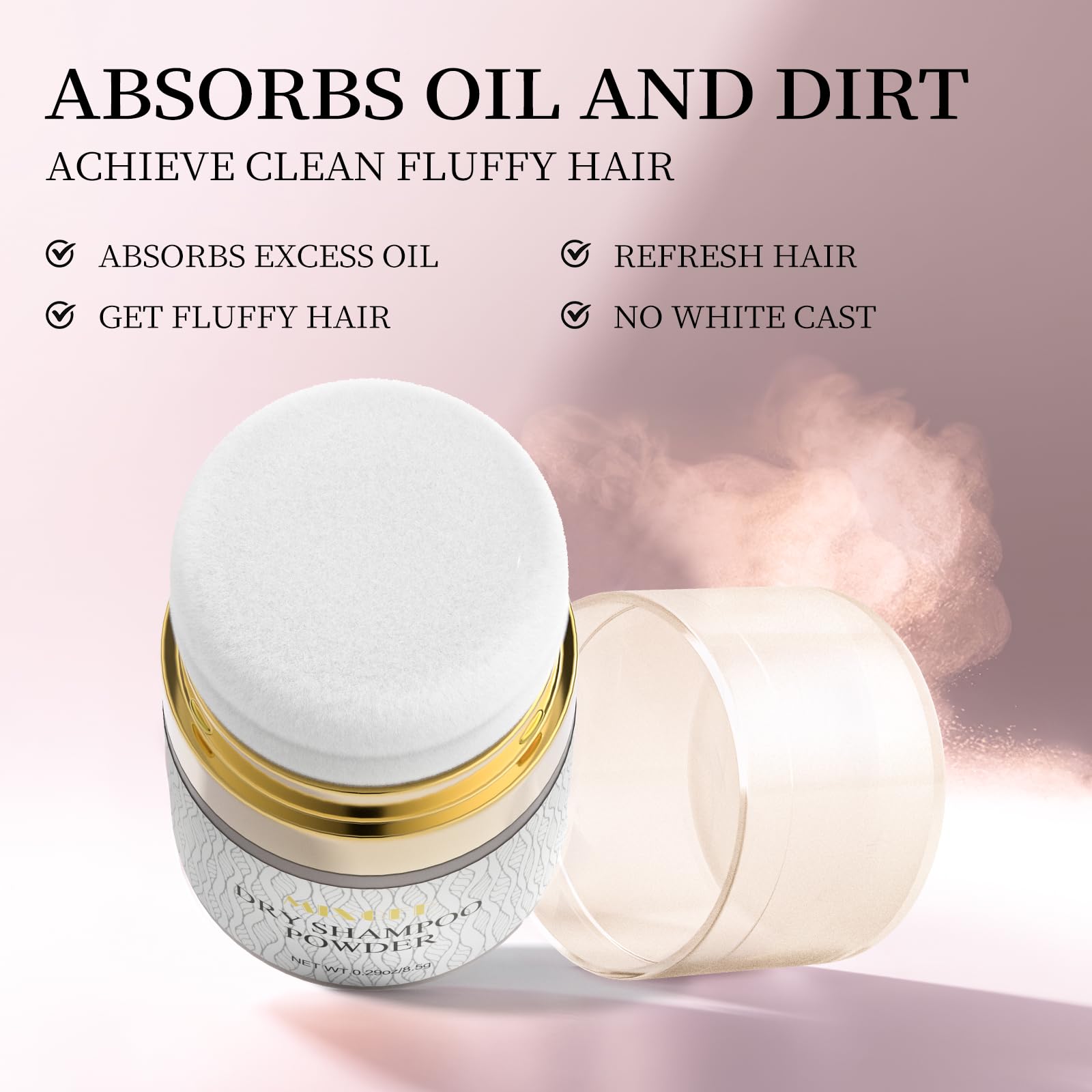 **Best Dry Shampoo Powder for Oily Hair - Oil Absorbing & Mattifying Root Treatment - Travel Size Vegan Shampoo for Women & Men (0.29 Oz) - No White Residue, Non-Aerosol - Perfect for Gym, Travel & Busy Lifestyles**