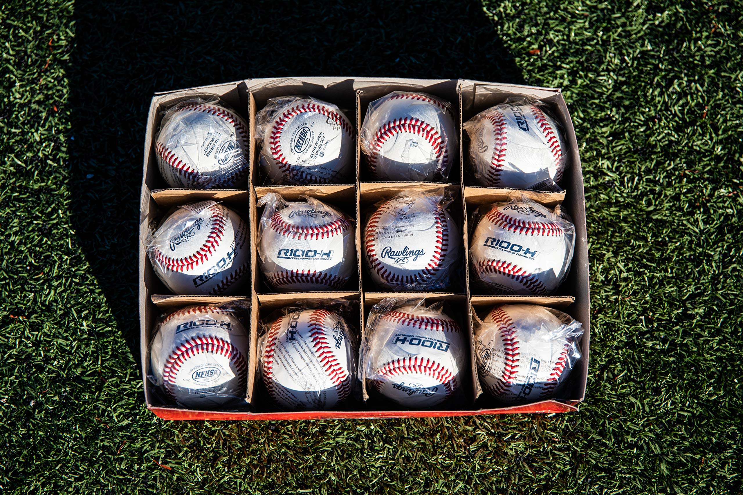 Rawlings NFHS NOCSAE Approved High School Baseballs - 12 Pack (R100-H1/R100-H2/R100-H3/RNF Options) | Official Game Balls for High School Baseball Practice & Games