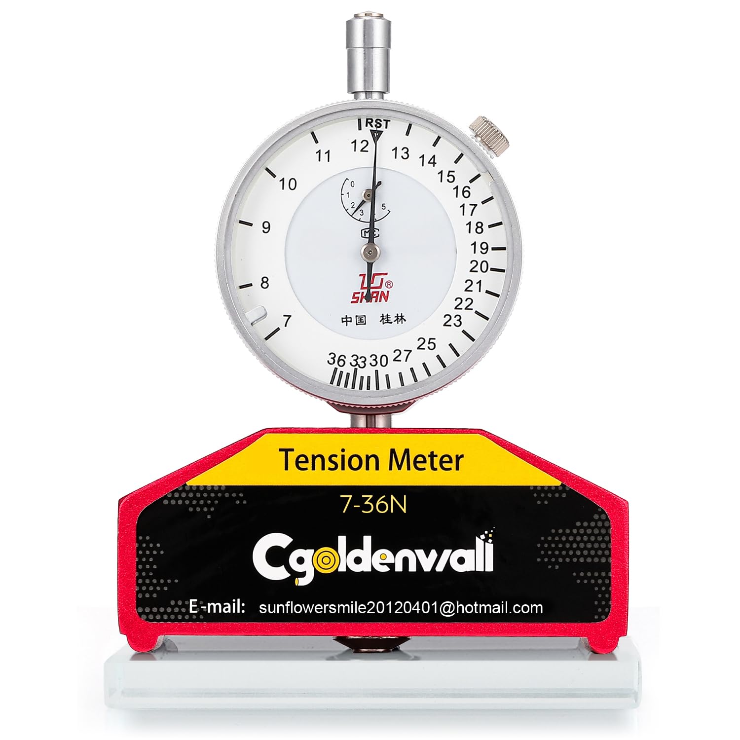 CGOLDENWALL High Precision Silk Screen Printing Tension Meter - Digital Force Gauge Tester (7-36N Newton Measurement) for Screen Printing, Fabric Stretching & Industrial Tension Testing