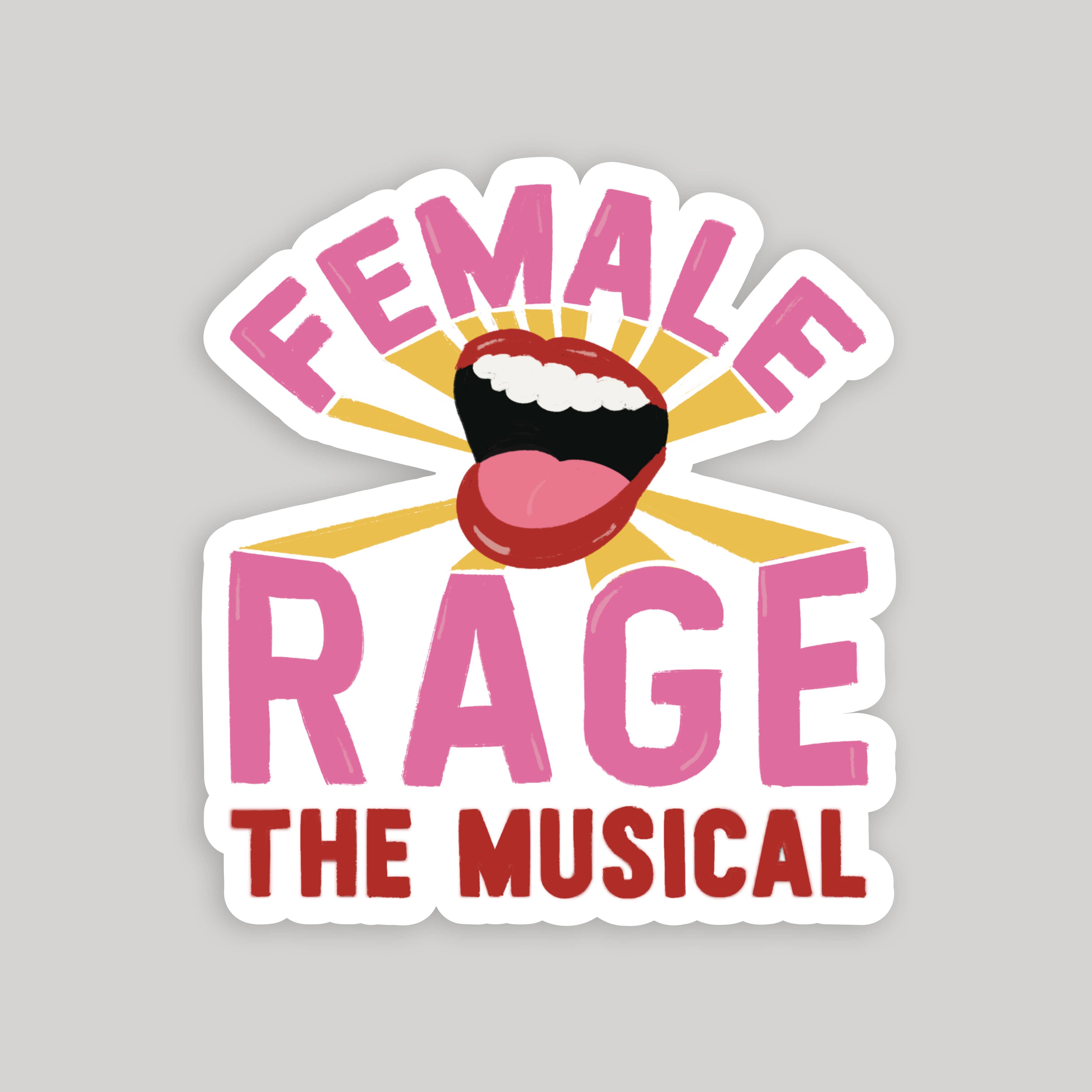 Female Rage the Musical Taylor Swift Sticker - Funny Music Lover Decal for Laptops, Water Bottles & Notebooks | Perfect Gift for Swifties