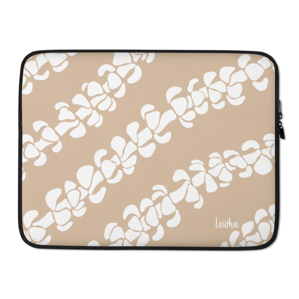 Premium Puakenikeni Tan Laptop Sleeve - 13 Inch Laptop Case with Padded Protection for MacBook Air/Pro, Ultra-Slim & Lightweight - Perfect for Work, Travel, and School