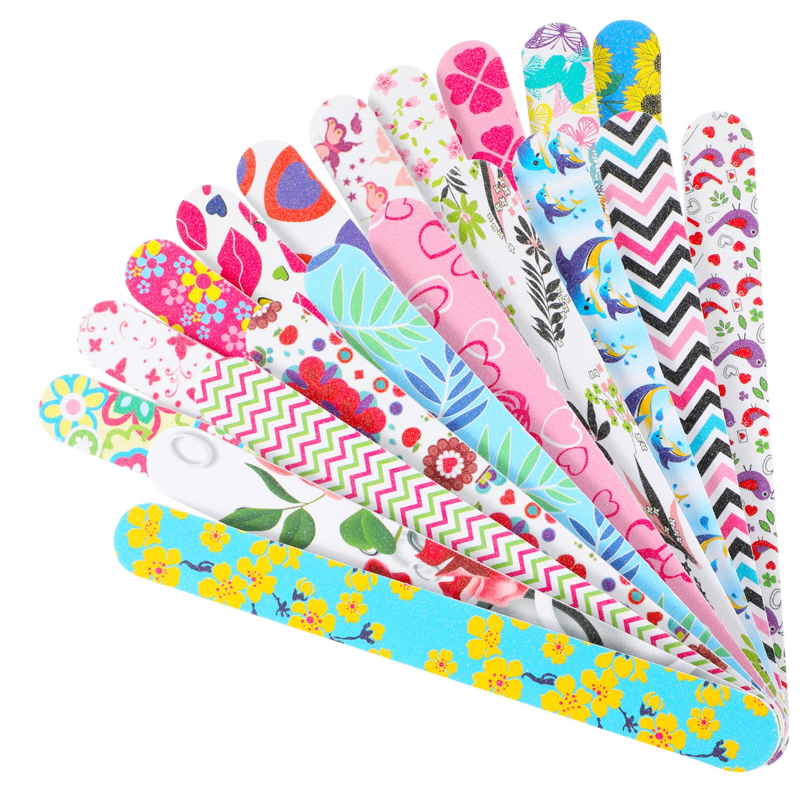 20 Pcs Professional Double-Sided Nail Files Kit for Women - Manicure & Pedicure Tools for Smoothing, Shaping & Polishing Natural & Artificial Nails | Perfect for Home Salon, Travel, DIY Nail Art & Self-Care Routine | Ideal Gift for Beauty Lovers