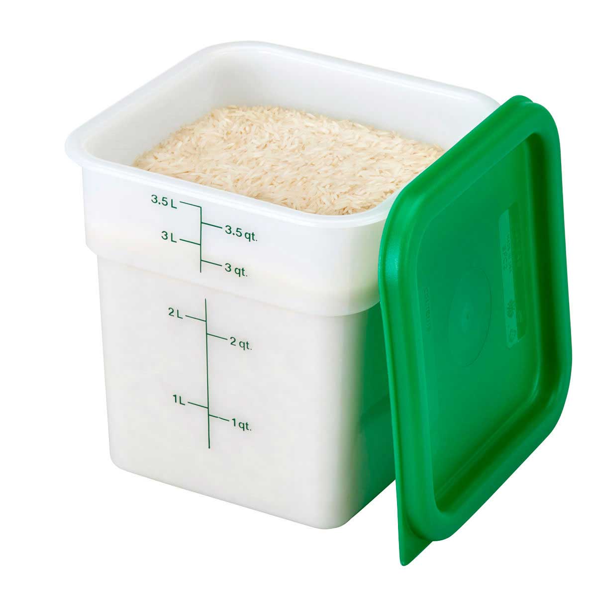 Cambro SFC2452 CamSquare 2 & 4 qt Food Storage Container Lid - Kelly Green | BPA-Free, Stackable for Restaurant, Kitchen & Meal Prep Organization