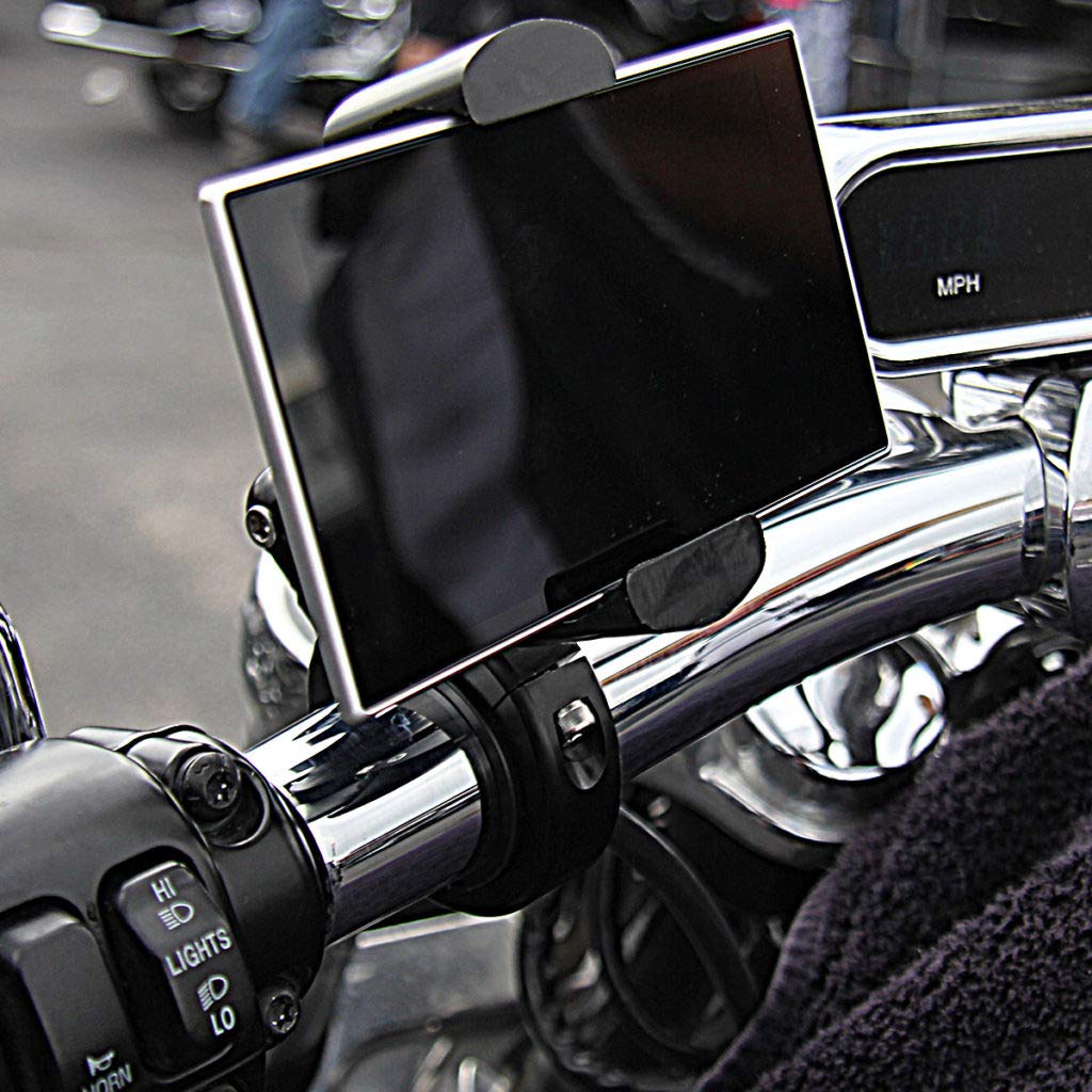 Universal Motorcycle Handlebar Mount for Smartphone & GPS - Adjustable Phone Holder with Secure Grip - Perfect for Adventure Riding, Commuting & Navigation (Model 4-30912-B-TECHGRIPPER™)