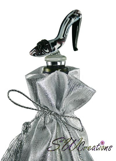 Elegant High Heel Glass Wine Bottle Stopper - Perfect for Wine Lovers, Dinner Parties & Home Bars
