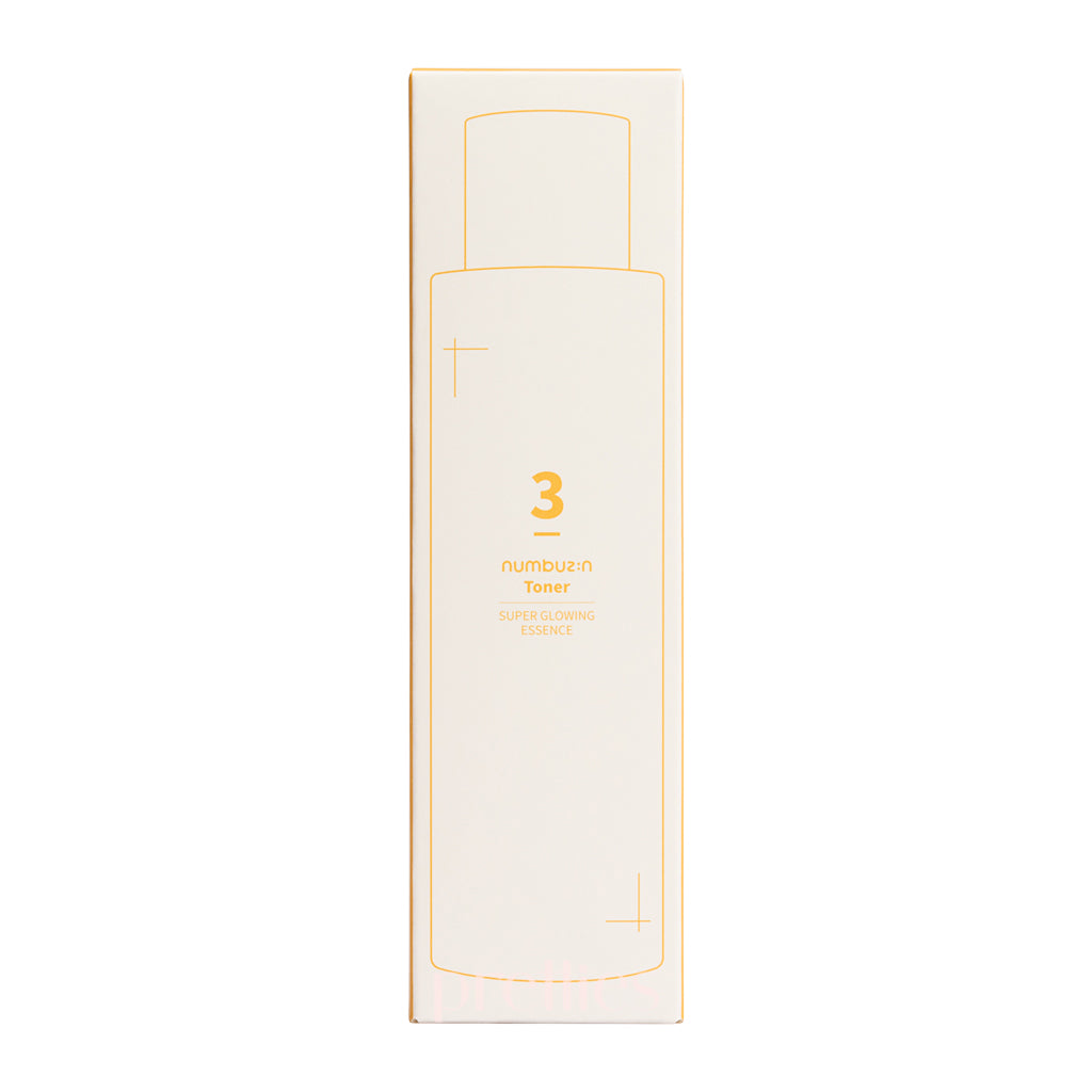 Numbuzin No.3 Super Glowing Essence Toner 200ml - Brightening Hydrating Facial Toner for Glowing Skin | Korean Skincare for Dullness & Uneven Tone | Perfect for Morning & Night Routine