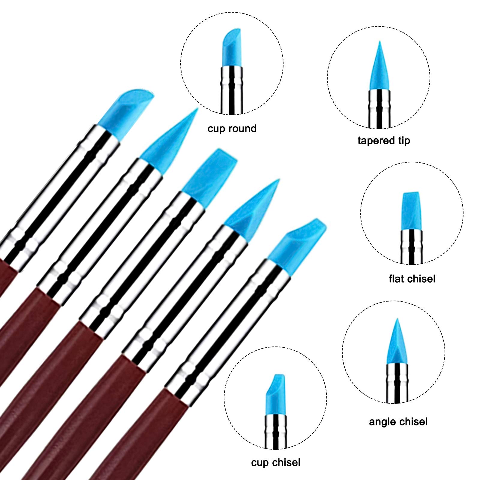 Yasmous 10Pcs Clay Sculpting Tools Set for Pottery & Cake Decorating
