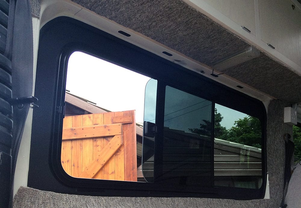 AM Auto Ram ProMaster Driver Side Rear Quarter Screened Half Slider Window - Fits 136