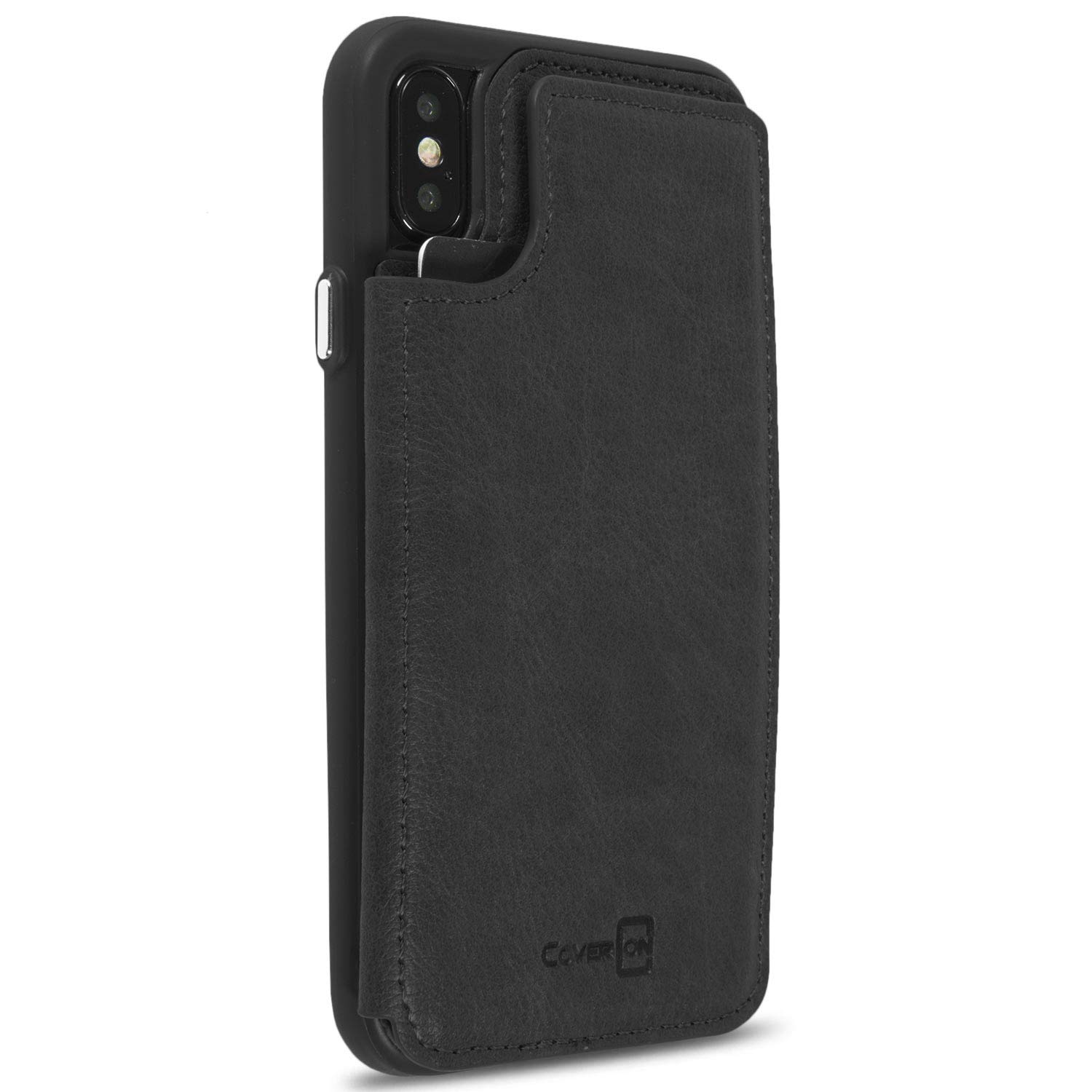 Vegan Leather iPhone X/Xs Wallet Case with Credit Card Holder - Slim Fit Protective Phone Cover for Apple iPhone X & Xs | Daytripper Series | Perfect for Travel, Work & Daily Use