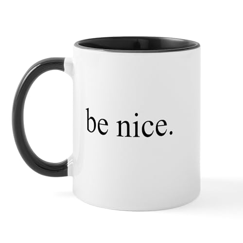White/Black Inside - Be Nice Mug