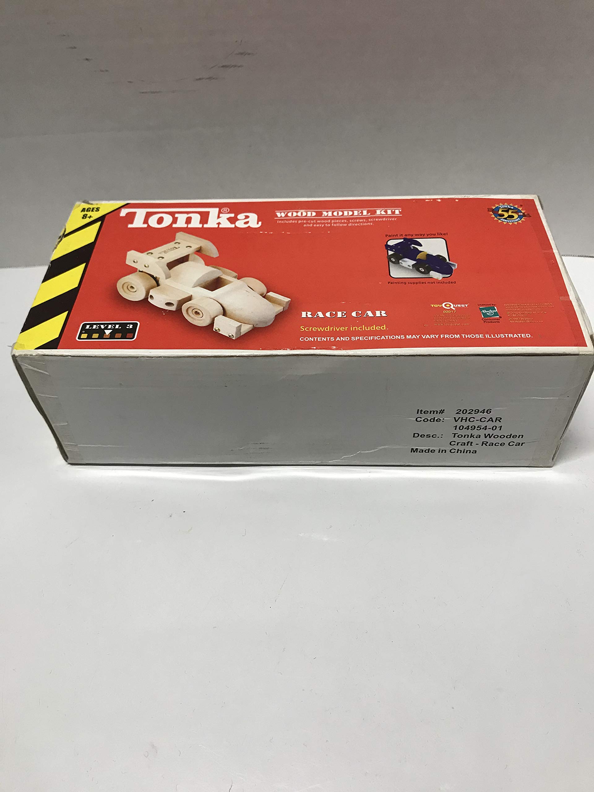 Tonka Wooden Model Kit Race Car - DIY Buildable Toy for Kids & Adults - Perfect for STEM Learning, Gift Giving & Collectors