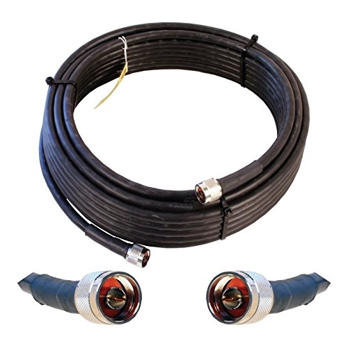 Wilson Electronics 400 Coax Cable 60ft with N-Male Connectors (952360) - High Performance Coaxial Cable for TV Antenna, Satellite Dish, and Ham Radio Installation