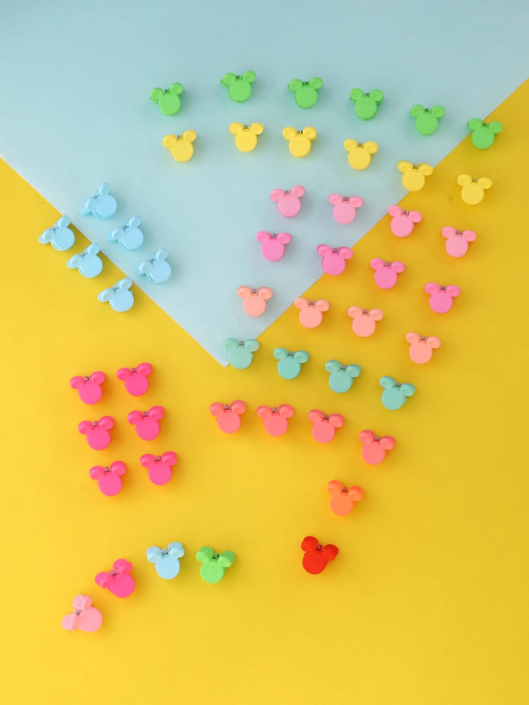 Melbees by Yellow Chimes 50-Piece Mini Hair Claw Clips Set for Girls & Kids - Colorful Small Hair Clips for Baby & Toddler - Perfect for School, Parties & Daily Hair Styling