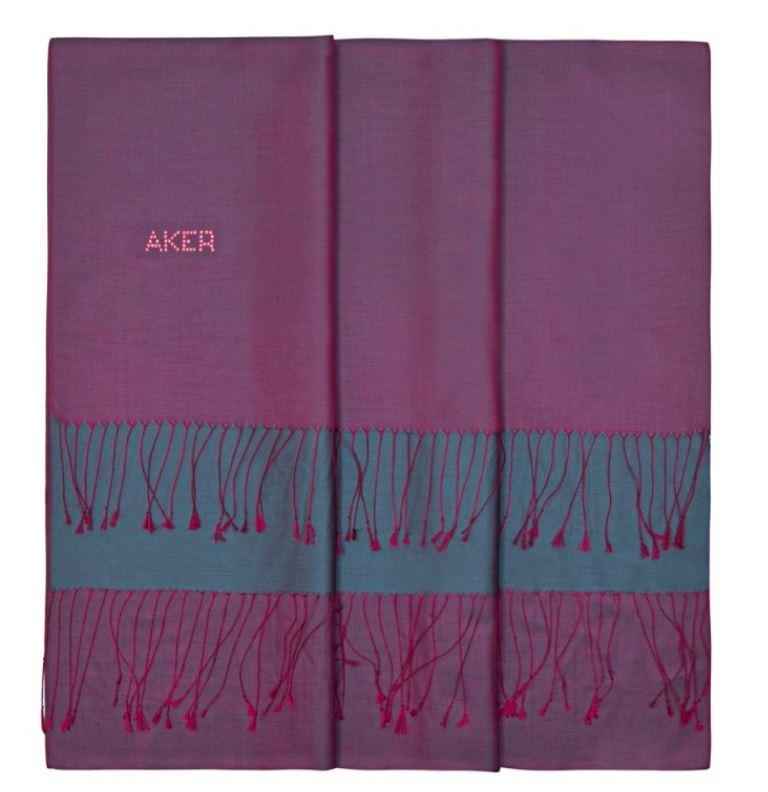 Aker Bi-Color Silk Shawl Wrap for Women - Elegant & Lightweight Scarf - Perfect for Weddings, Parties & Evening Events
