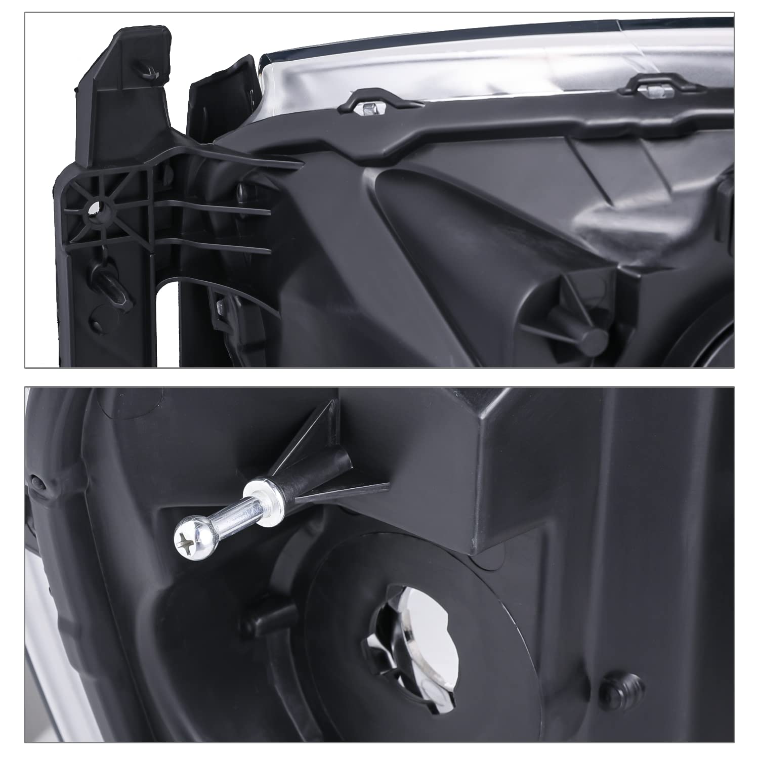 M-AUTO OEM Style Replacement Headlight Assembly for 2006-2009 Dodge Ram 1500/2500/3500 Trucks - Chrome Housing with Clear Corner Lights | Halogen Compatible | Improved Night Visibility & Off-Road Performance