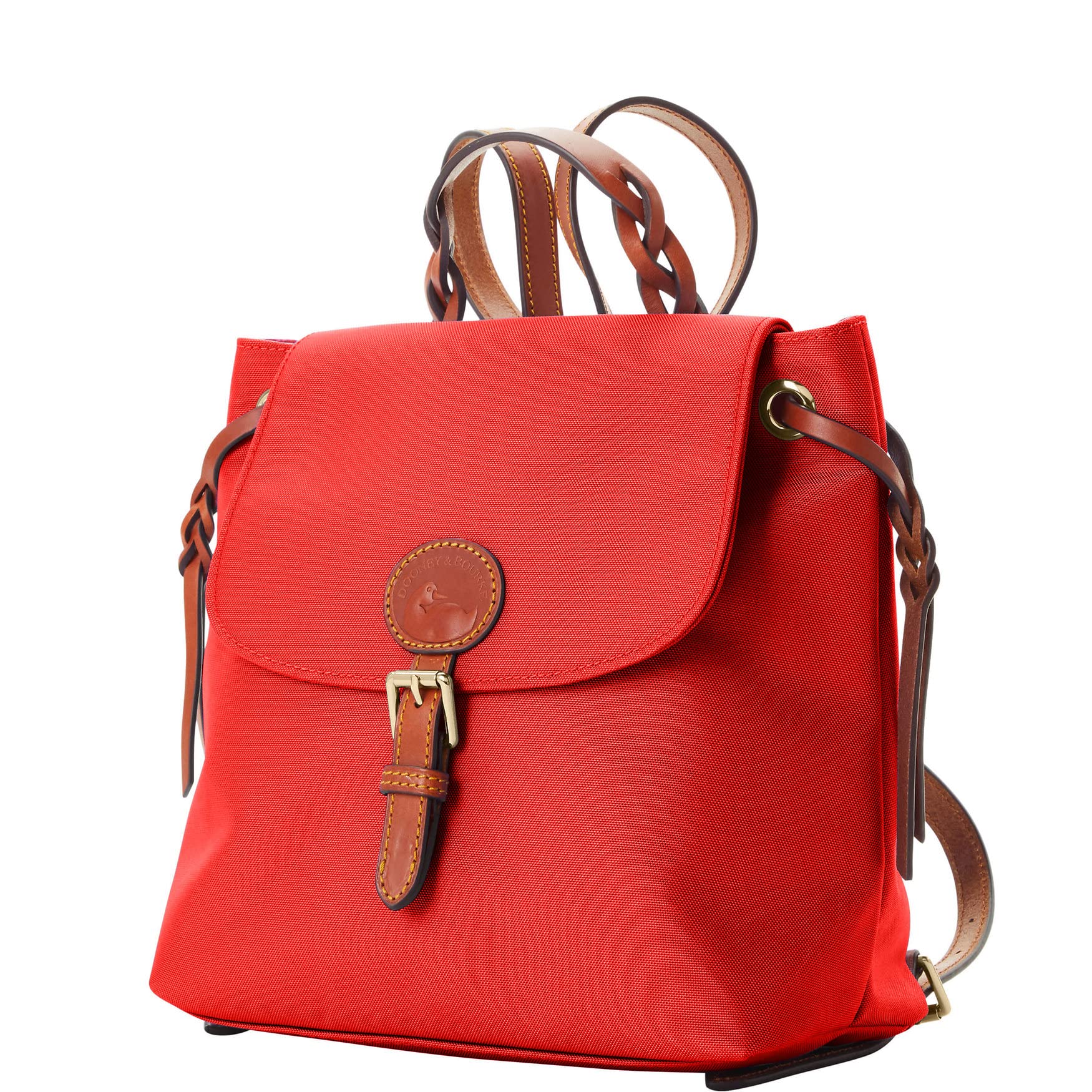 Dooney & Bourke Women's Small Nylon Flap Backpack Purse - Stylish Crossbody Handbag for Work, Travel & Everyday Use