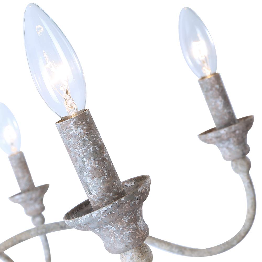 6-Light French Country Chandelier - 29.5
