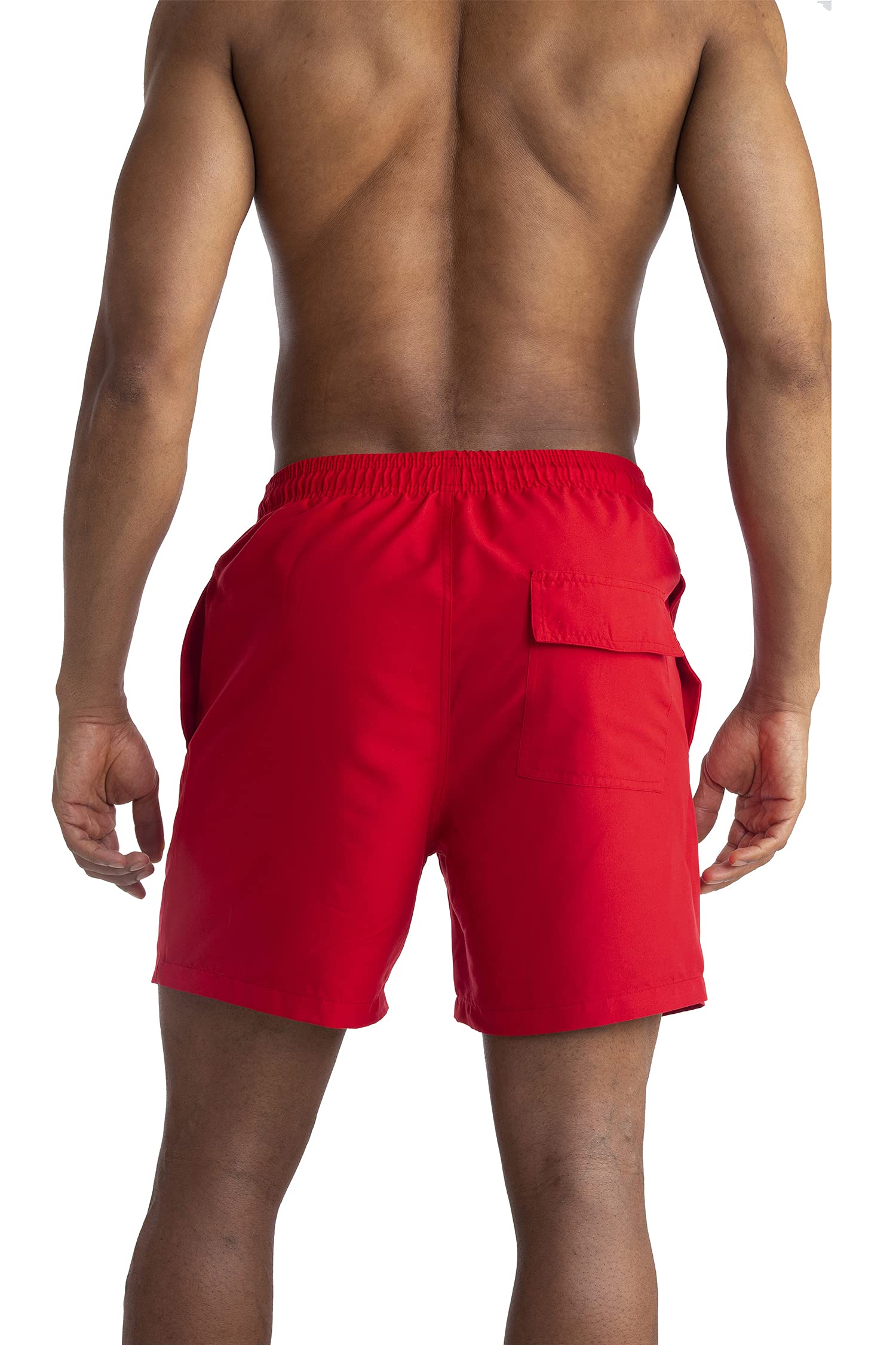 **Men's Quick-Dry Swim Trunks with Pockets - UPF 50+ Sports Swimwear for Beach, Pool & Water Activities**