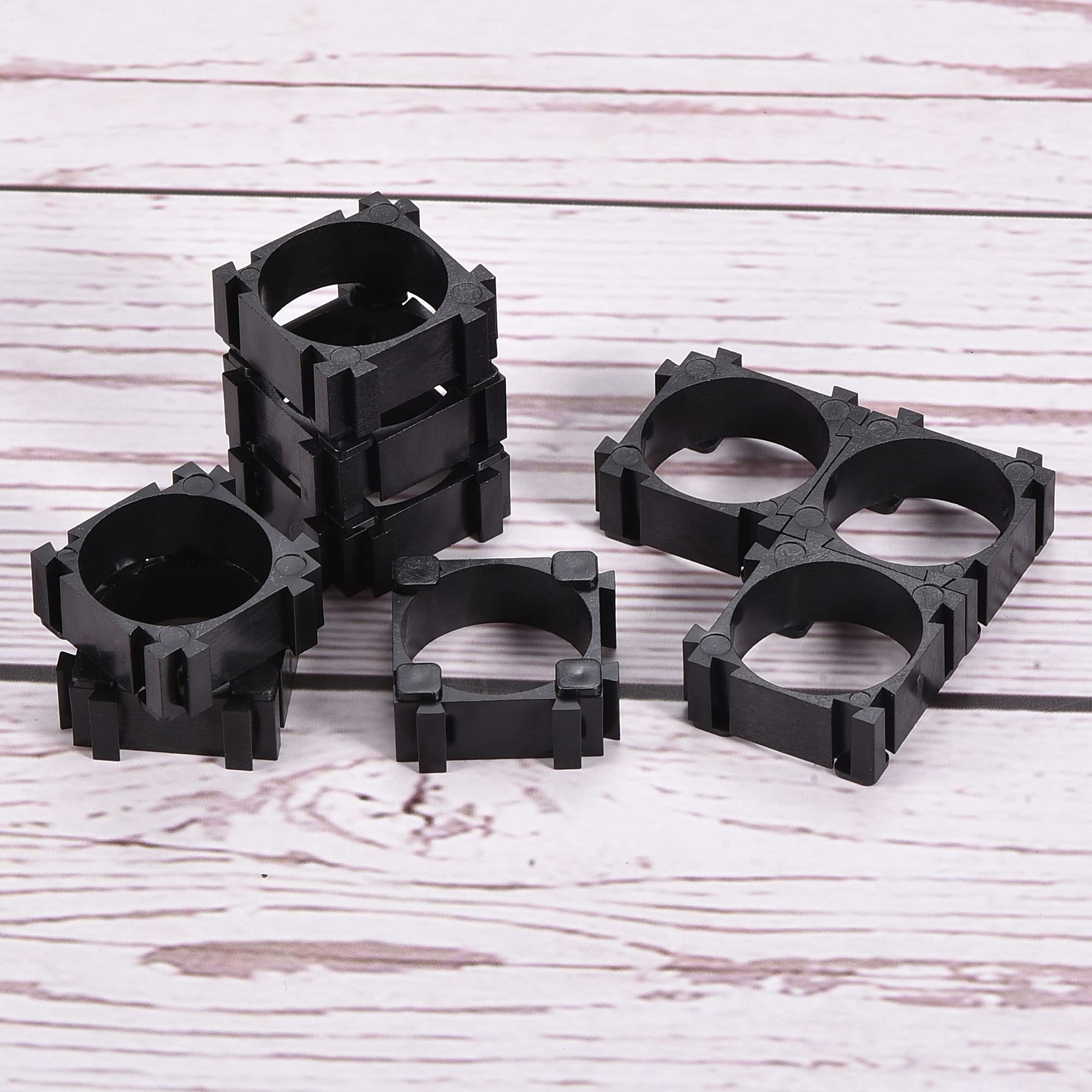 MECCANIXITY 18.4mm Battery Holder Bracket - 100 Pcs DIY Battery Pack Kit for 18650 Cells | Perfect for Robotics, Flashlights, and Electronic Projects
