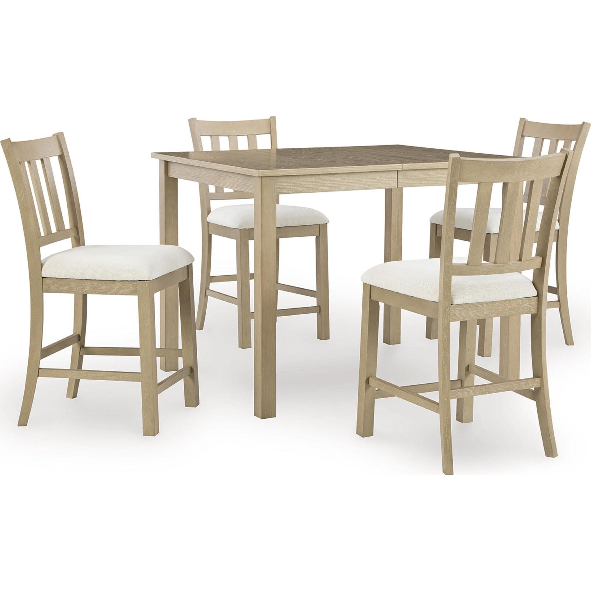 Calmoro Premium 4-Piece Counter Dining Set - Modern Bar Stool & Table Set for Kitchen, Breakfast Nook & Small Spaces