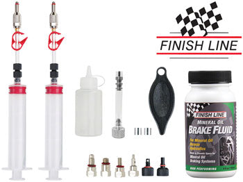 Jagwire Pro Mineral Oil Bleed Kit for Shimano, Magura, Tektro, TRP, Hayes - Complete with Adapters | Professional Bike Brake Maintenance for Road & Mountain Bikes
