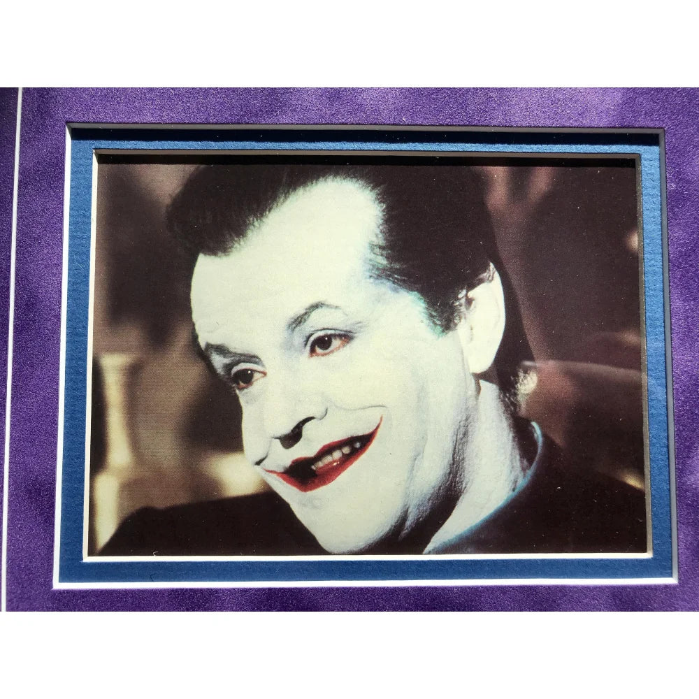 Jack Nicholson Signed Joker 11x14 Photo - Batman Themed Framed Collage with COA & PSA Authentication - Perfect for Movie Memorabilia Collectors and Batman Fans Display