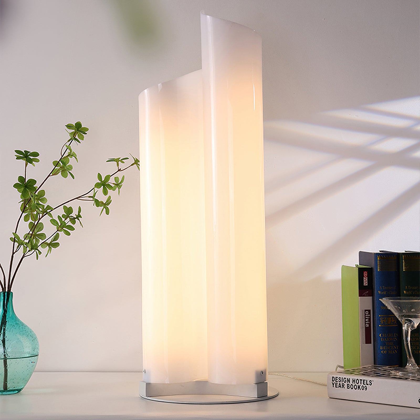 Flow Arc Mera Table Lamp - Modern LED Desk Light with Adjustable Brightness for Bedroom, Office & Reading | Dimmable Nightstand Lamp for Home Decor & Workspace Lighting