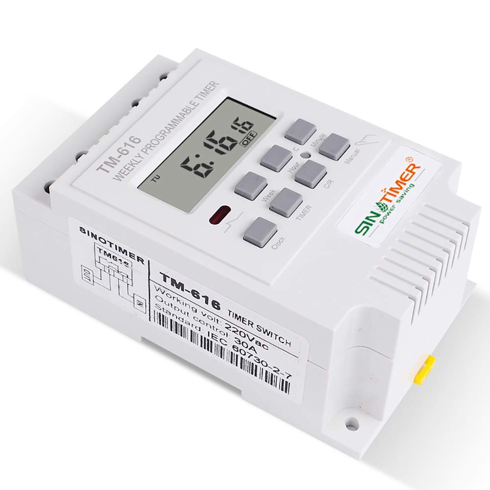 Programmable Digital Timer Switch - 110V Weekly 24/7 Timer with Relay Control for Home Automation | Perfect for Lights, Appliances & Irrigation Systems