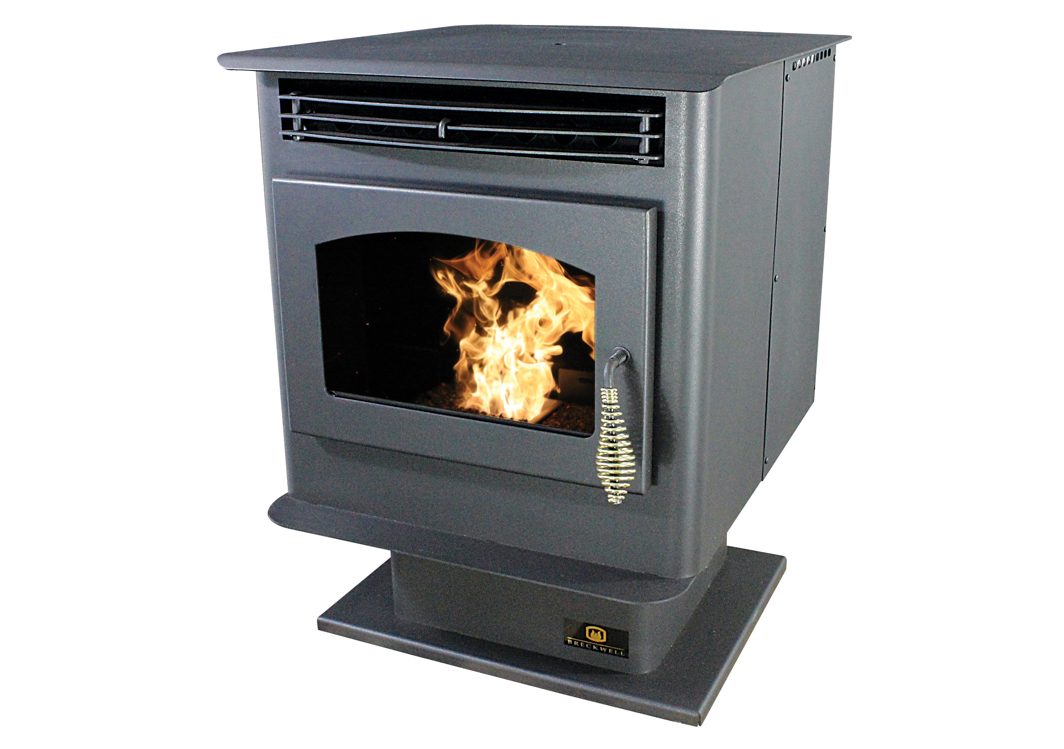 Breckwell SP22 Maverick Pellet Stove with Pedestal - 1500 Sq. Ft Heating Area, 40,000 BTU - Efficient Home Heating for Living Rooms, Cabins & Basements