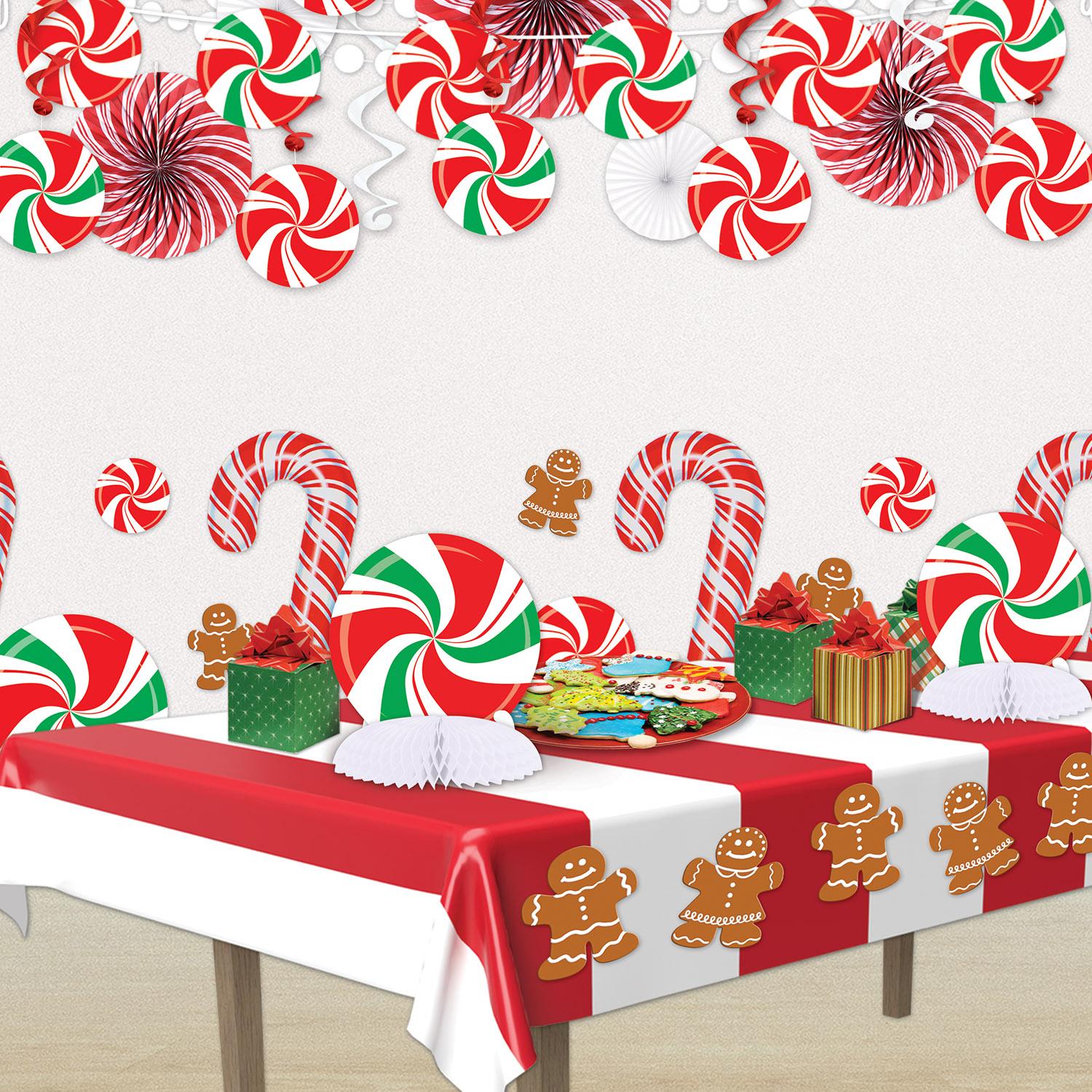 12 Pack Beistle Christmas Peppermint Centerpieces - Holiday Table Decorations for Xmas Party, Dinner & Festive Home Decor