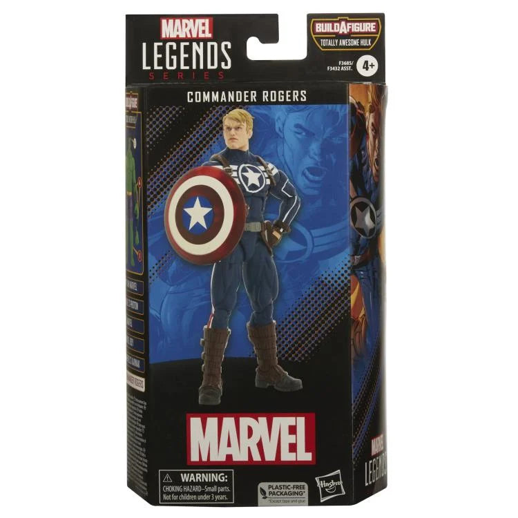 Marvel Legends Commander Rogers & Totally Awesome Hulk BAF Action Figure Set | Collectible Superhero Toys for Display & Play | Perfect for Marvel Fans & Collectors