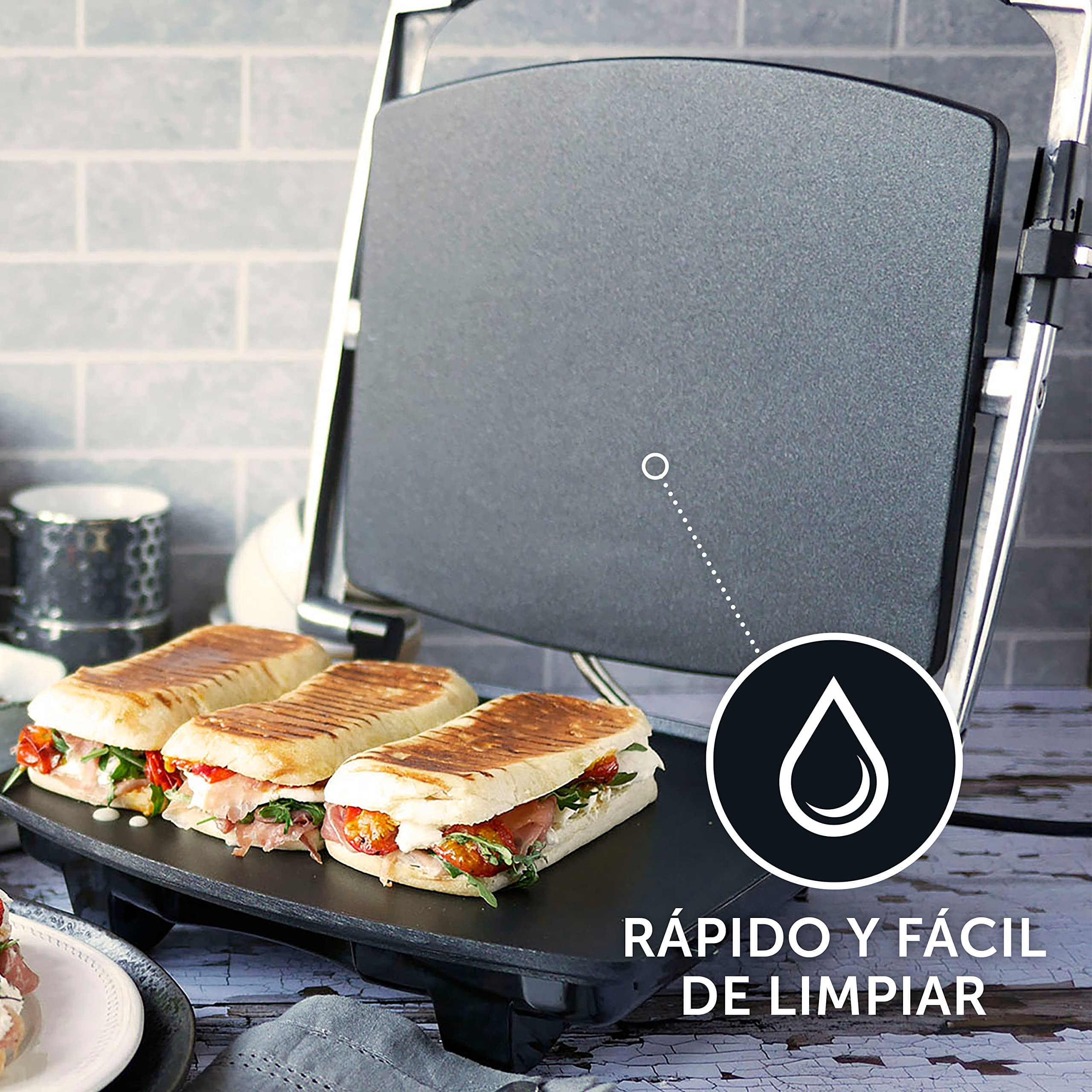 Breville 4-Slice Sandwich Maker & Panini Press | Stainless Steel Toaster | Perfect for Grilled Cheese, Paninis & Toasties [VST026X] | Ideal for Breakfast, Lunch & Quick Snacks at Home or Office