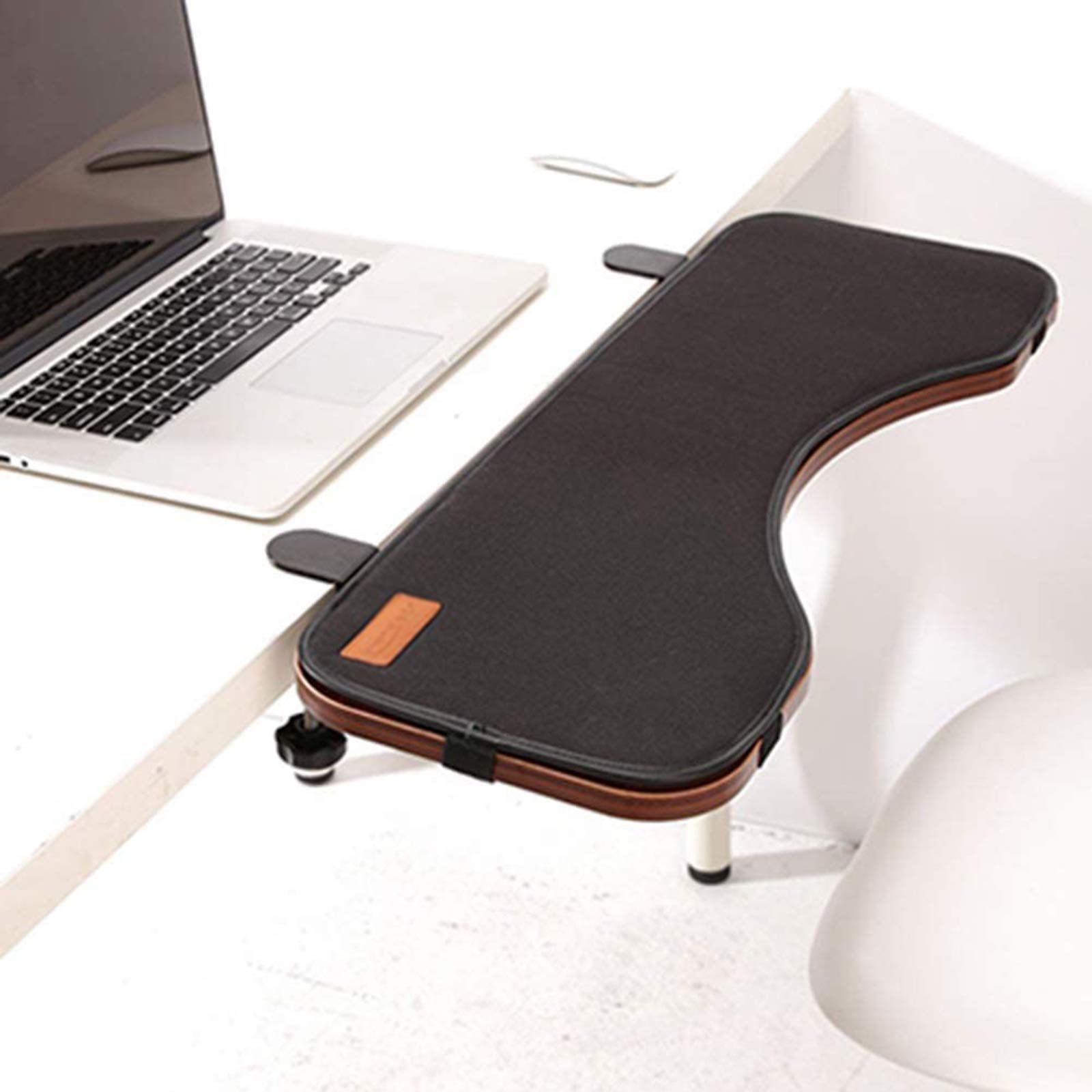 Ergonomic Under Desk Keyboard Tray with Mouse Pad - 10° Adjustable Angle Clamp-On Stand for Computer Workstations | Perfect for Home Office, Gaming Setup & Standing Desk Workstations