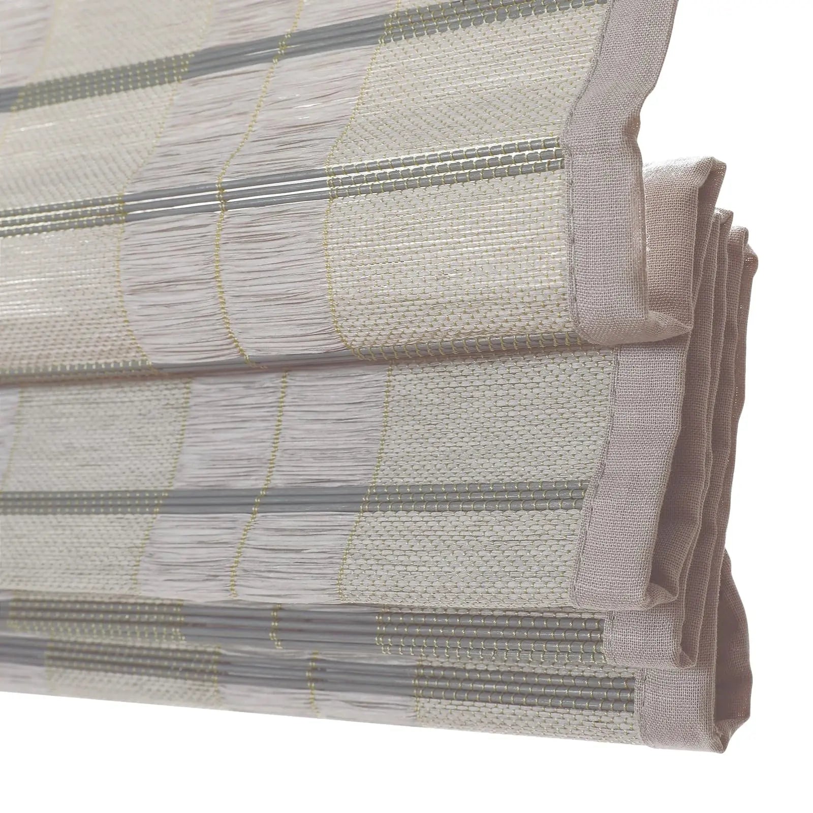 Natural Bamboo Woven Window Shade - Dove Grey Color | Eco-Friendly Paper Blinds for Living Room, Bedroom & Office Privacy