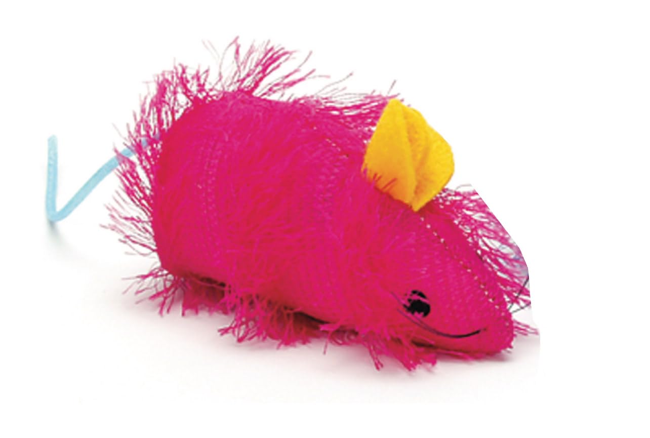 Organic Shaggy Mouse Catnip Toy for Kittens - Natural & Safe Cat Chew Toy for Indoor Play, Teething Relief & Stress Relief