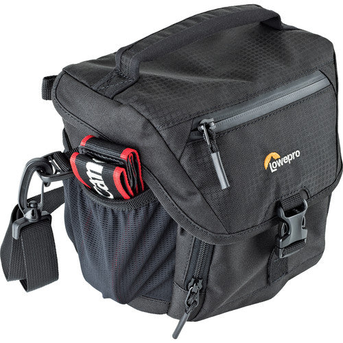 Lowepro Nova 140 AW II DSLR Camera Shoulder Bag - Waterproof Black Camera Case for Photographers - Perfect for Travel, Hiking & Outdoor Photography