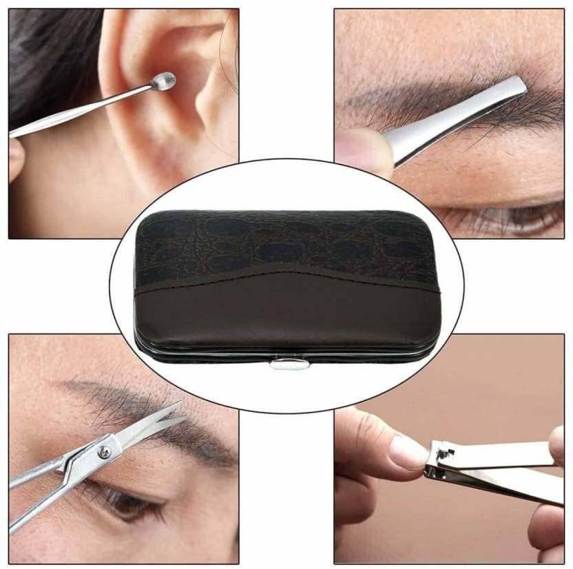 Professional 7-in-1 Stainless Steel Manicure & Pedicure Kit - Nail Clippers, Scissors, Tweezers, Ear Pick, Nail File for Men & Women | Perfect Grooming Set for Travel, Home & Salon Use