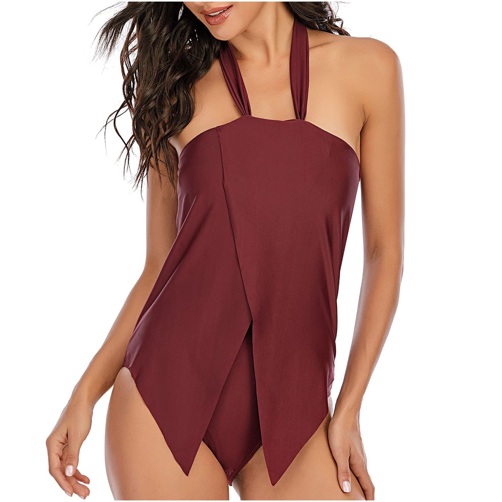 Women's Tummy Control One Piece Swimsuit - Vintage Elegant Monokini with Slimming Design | Perfect for Beach Vacation, Pool Party & Summer Getaways