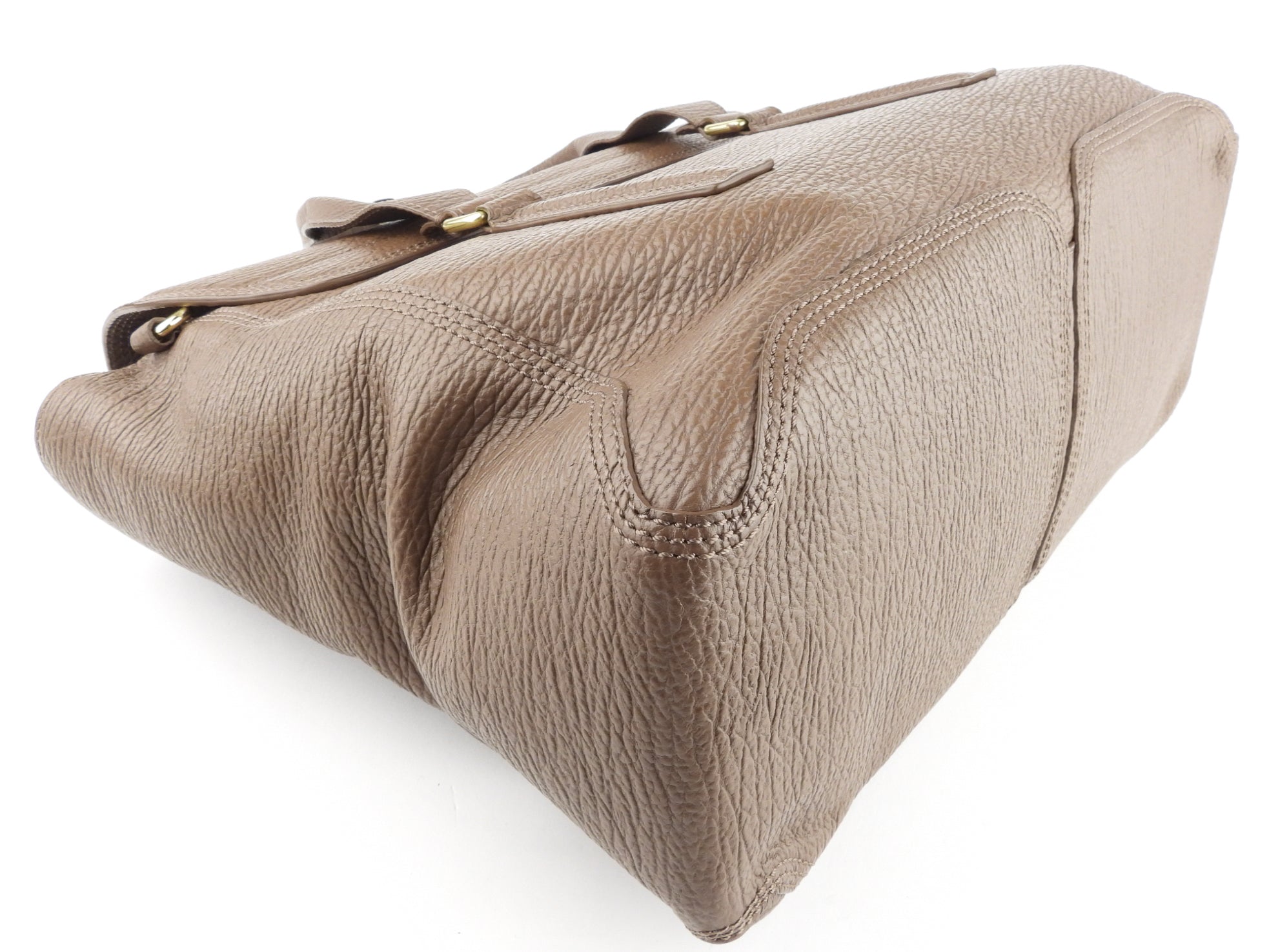 3.1 Philip Lim Taupe Grained Leather Pashli Two-Way Satchel Bag - Stylish Shoulder & Crossbody Handbag for Work, Travel & Everyday Use
