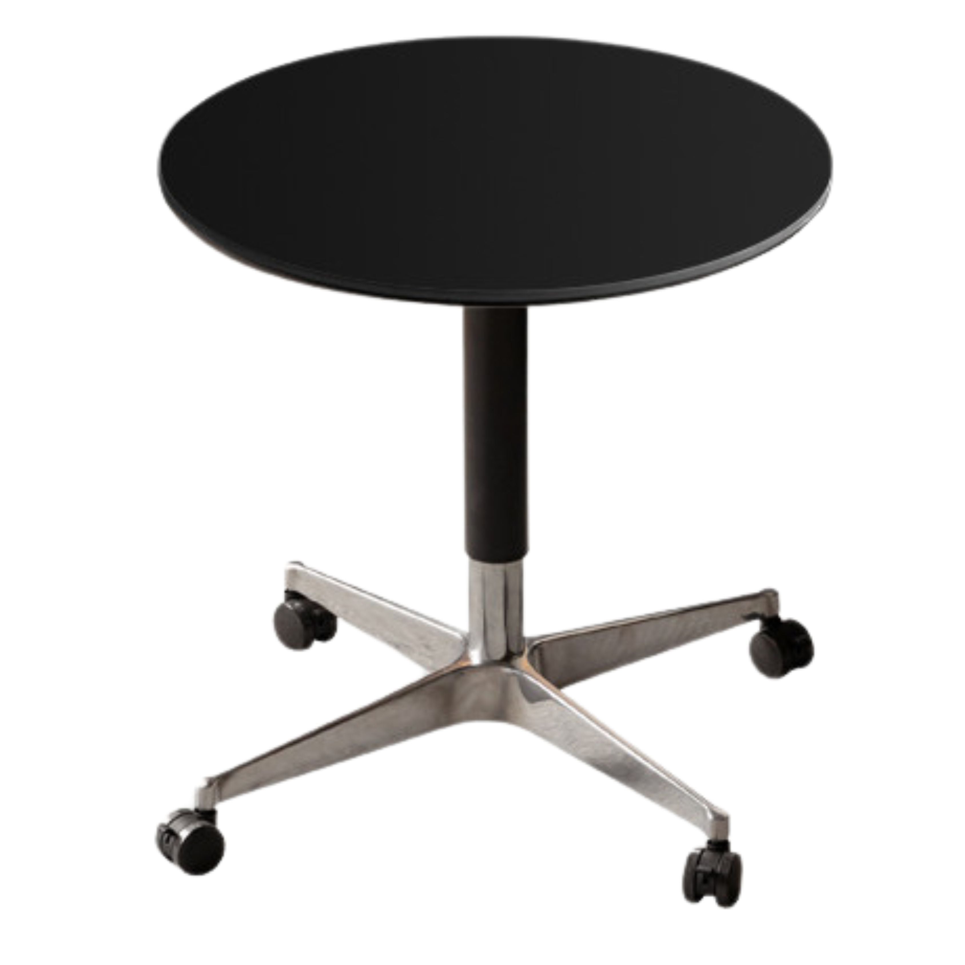 23.6x23.6x22.4-32.6 inch / 60x60x57-83cm/ Beige black color / slate round table (black and silver metal legs)