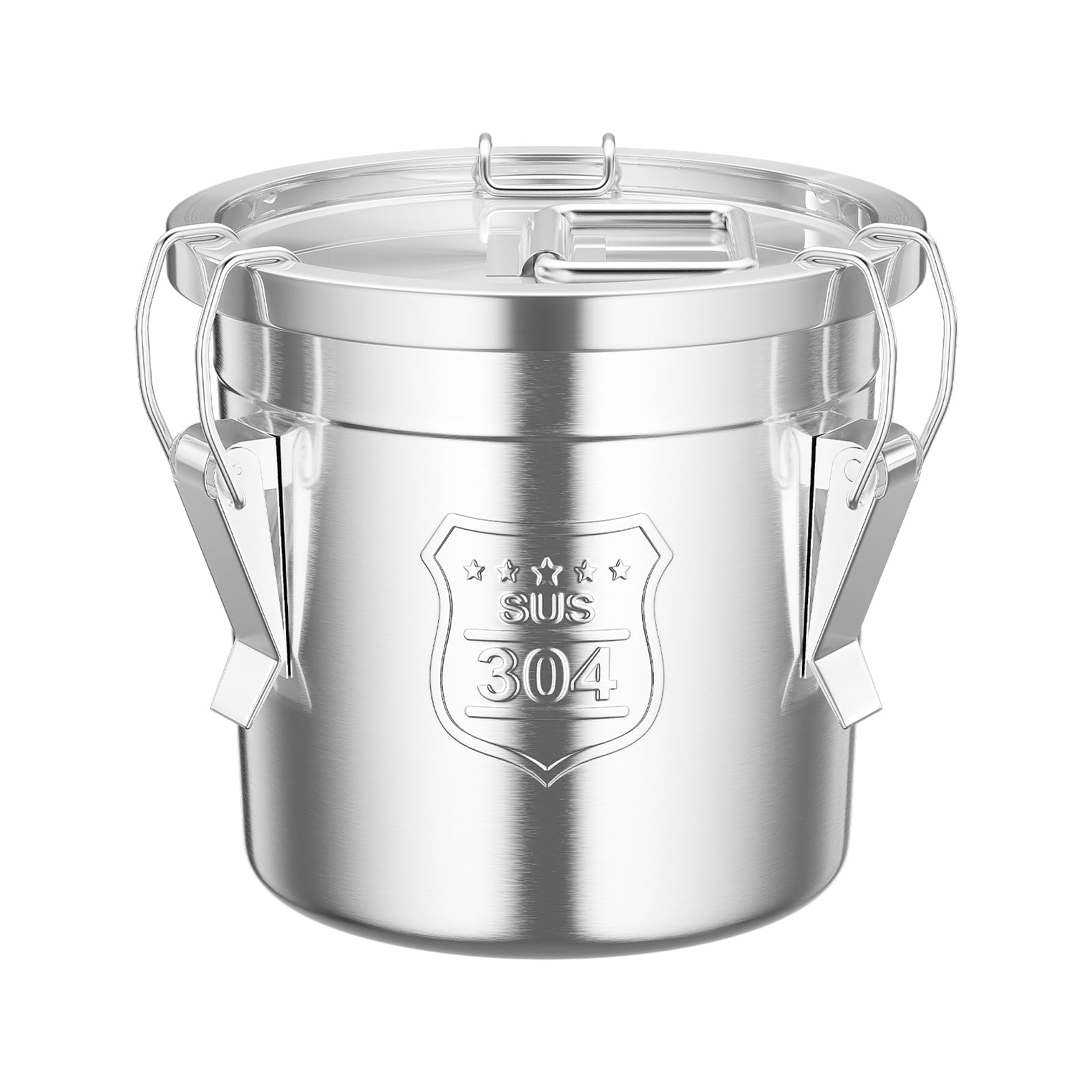Premium 304 Stainless Steel Airtight Food Storage Container - 6L Kitchen Canister for Cereal, Rice, Flour & Dry Goods | BPA-Free, Odor-Resistant & Moisture-Proof | Ideal for Pantry Organization & Bulk Food Storage (Silver)