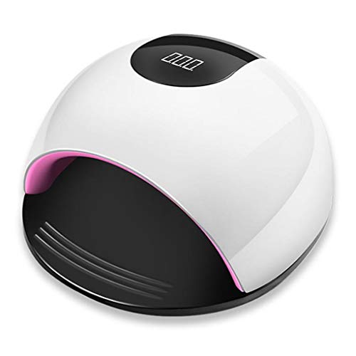 72W Professional UV LED Nail Lamp Dryer for Gel Nails - Fast Curing Nail Art Tool with Timer (White) | Perfect for Home Manicures & Salon Nail Extensions