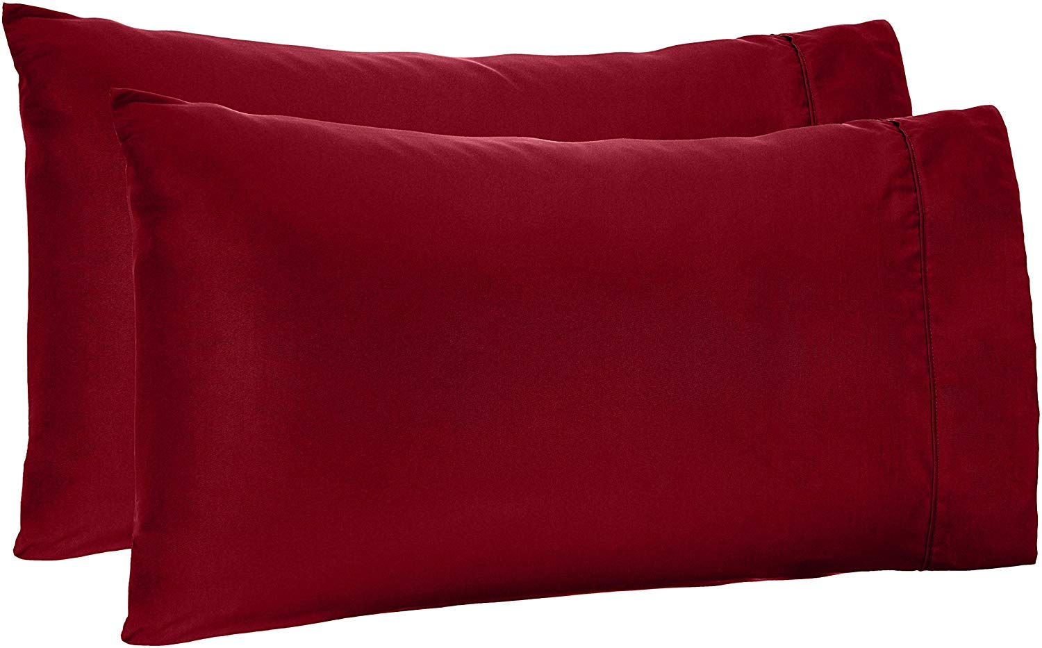 **Oversize Pillow Case Extra Large - 100% Egyptian Cotton 600 Thread Count - Fits Fluffy & Tall Pillows - Queen Size Burgundy - Perfect for Bedroom, Sofa & Travel**