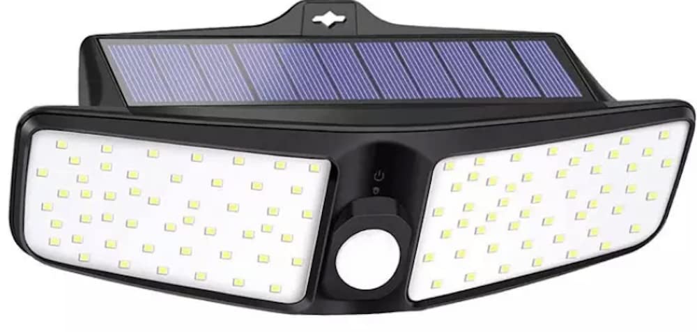 Premium 100 LED Solar Security Wall Light - Waterproof Outdoor Motion Sensor Light for Garden, Patio, and Driveway Safety