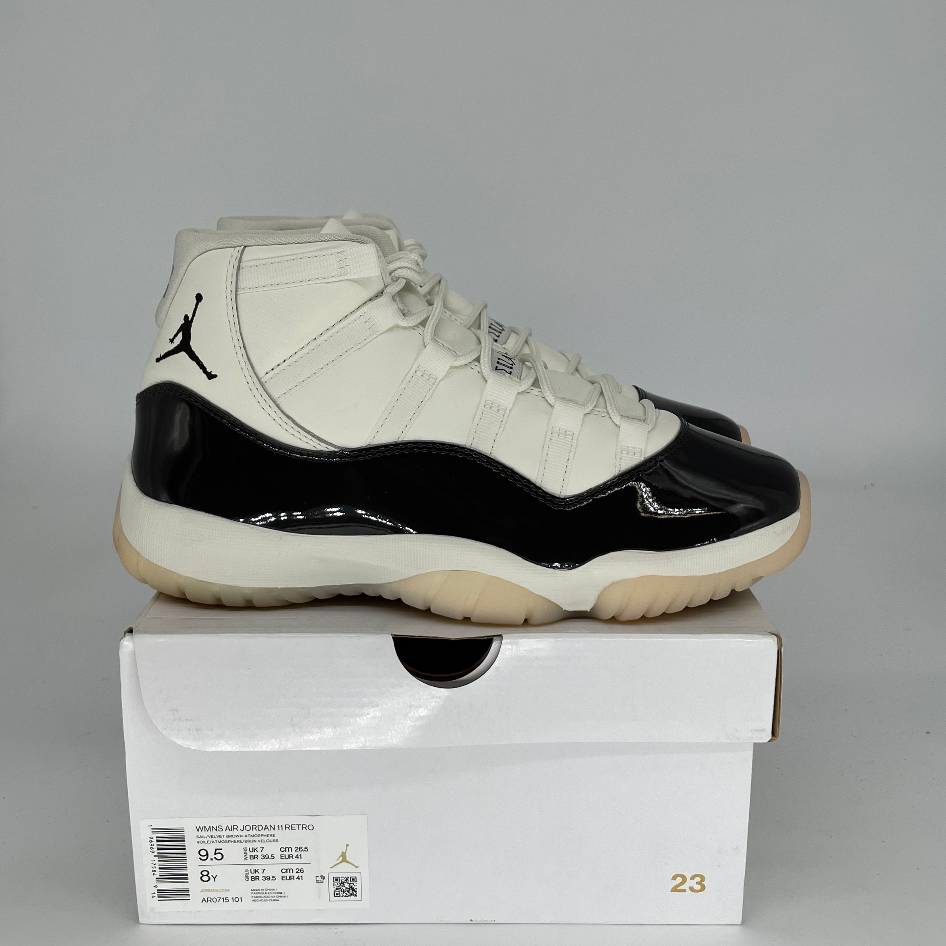 AIR JORDAN 11 NEAPOLITAN Retro Sneakers - Women's Size 8/9.5W (AR0715-101) - Perfect for Basketball, Casual Wear & Street Fashion