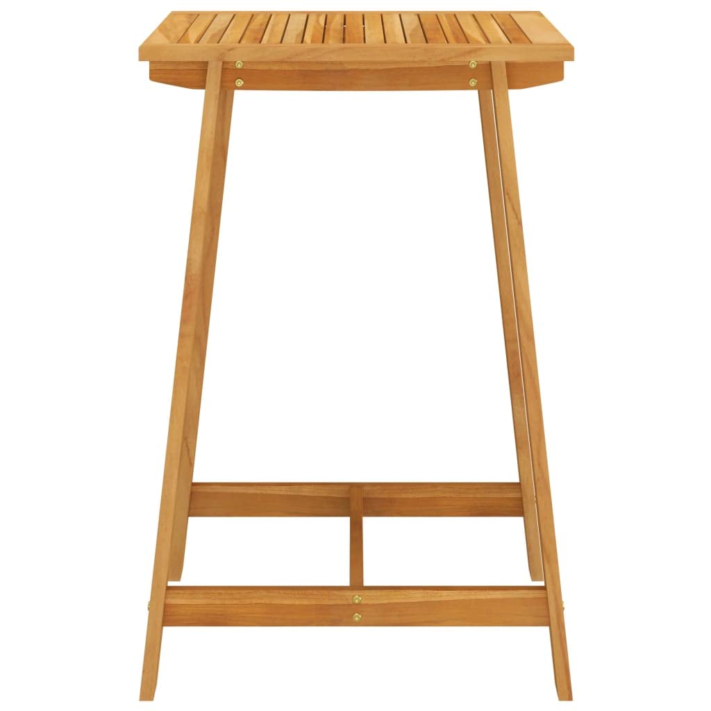 Acacia Wood Garden Bar Table - 27.6x27.6x40.9 Inch Outdoor Patio Table with Weather-Resistant Finish - Perfect for Backyard, Deck, Poolside & Indoor Use