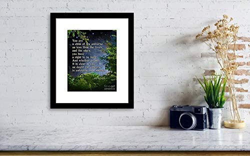 Child of the Universe Desiderata Poem by Max Ehrmann - Inspirational Night Sky Art Print 8x10 - Perfect for Nursery Decor, Home Wall Art & Thoughtful Gift Ideas