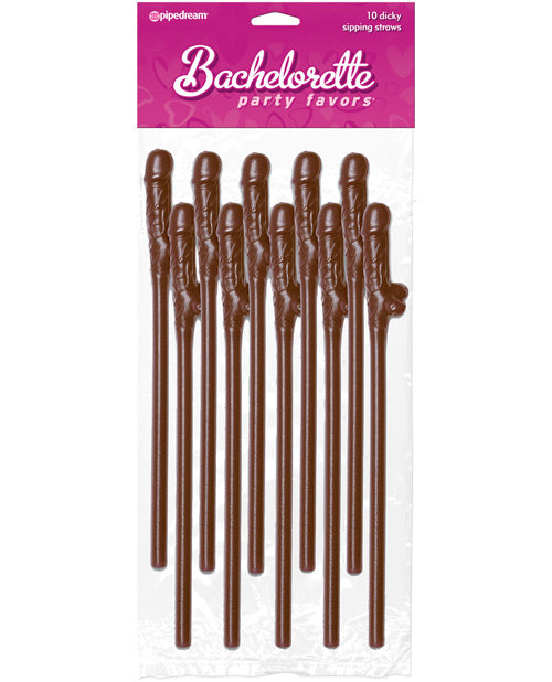 Funny Bachelorette Party Favors - Dick-Shaped Sipping Straws & Chocolate Gifts for Girls Night Out & Bridal Showers